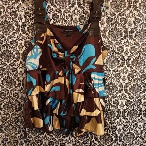 Women's satin layered top